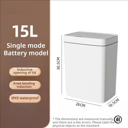 Touchless Smart Sensor Trash Can – 15L with Auto Bagging