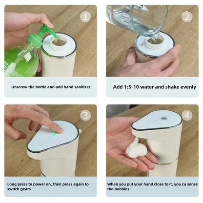 Touchless Automatic Soap Dispenser – 400ml Foam Dispenser with Type-C Charging