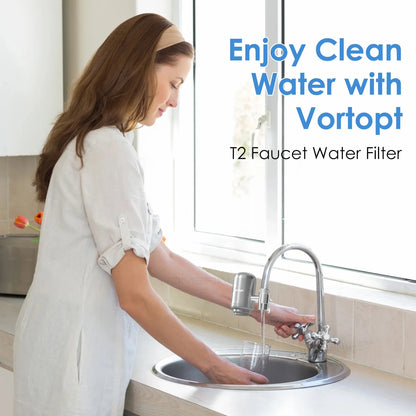 HOMEFISH Faucet Water Filter | Stainless Steel | NSF Certified | Reduces Lead & Chlorine