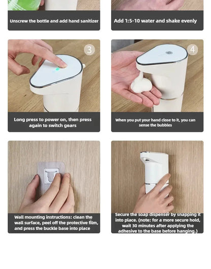 Touchless Automatic Soap Dispenser – 400ml Foam Dispenser with Type-C Charging