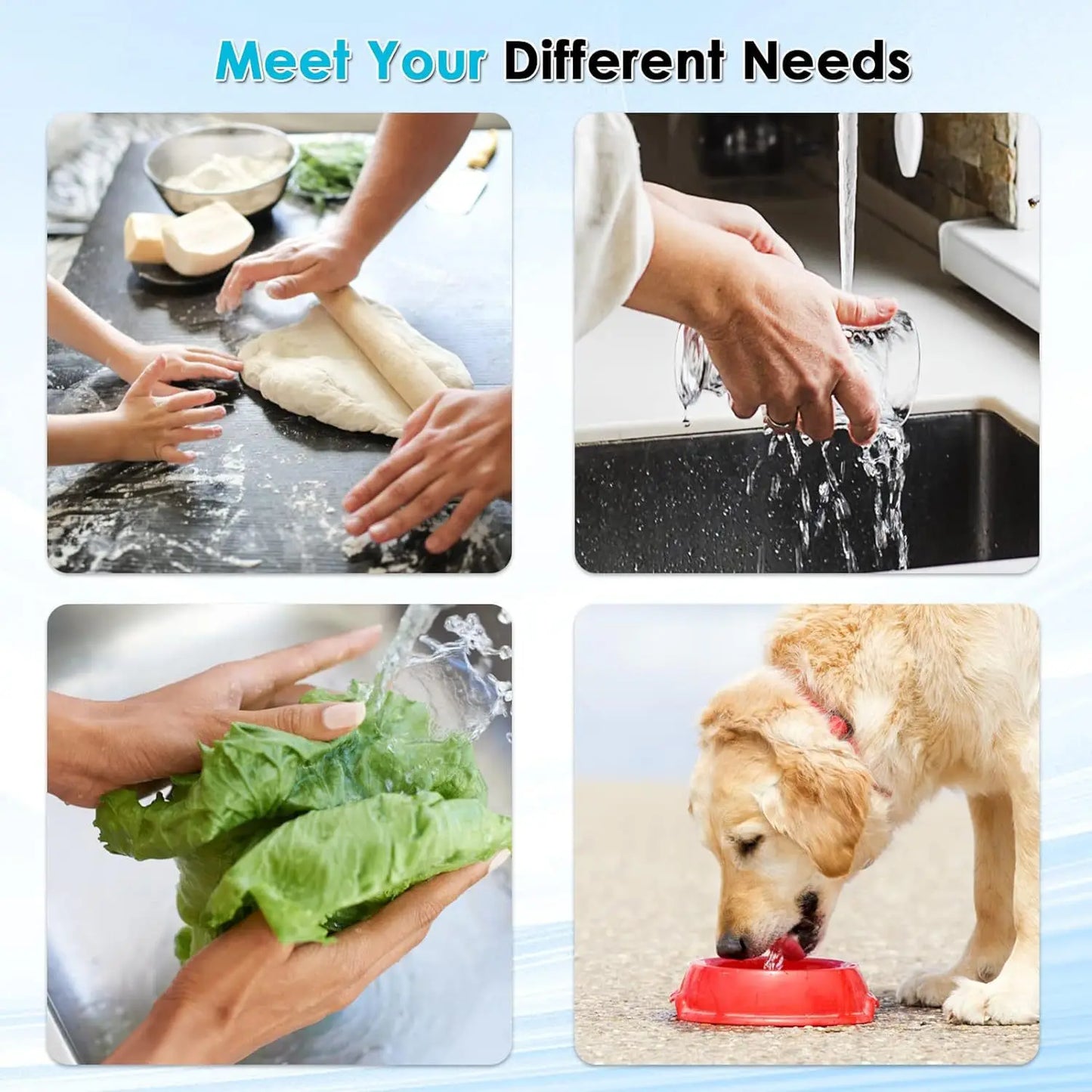 HOMEFISH Faucet Water Filter | Stainless Steel | NSF Certified | Reduces Lead & Chlorine
