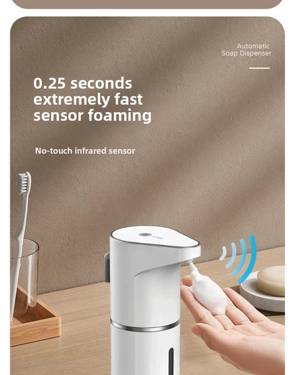 Touchless Automatic Soap Dispenser – 400ml Foam Dispenser with Type-C Charging
