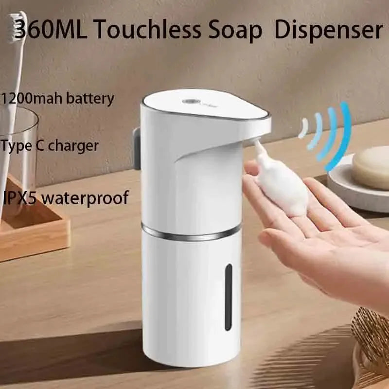 Touchless Automatic Soap Dispenser – 400ml Foam Dispenser with Type-C Charging