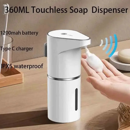 Touchless Automatic Soap Dispenser – 400ml Foam Dispenser with Type-C Charging