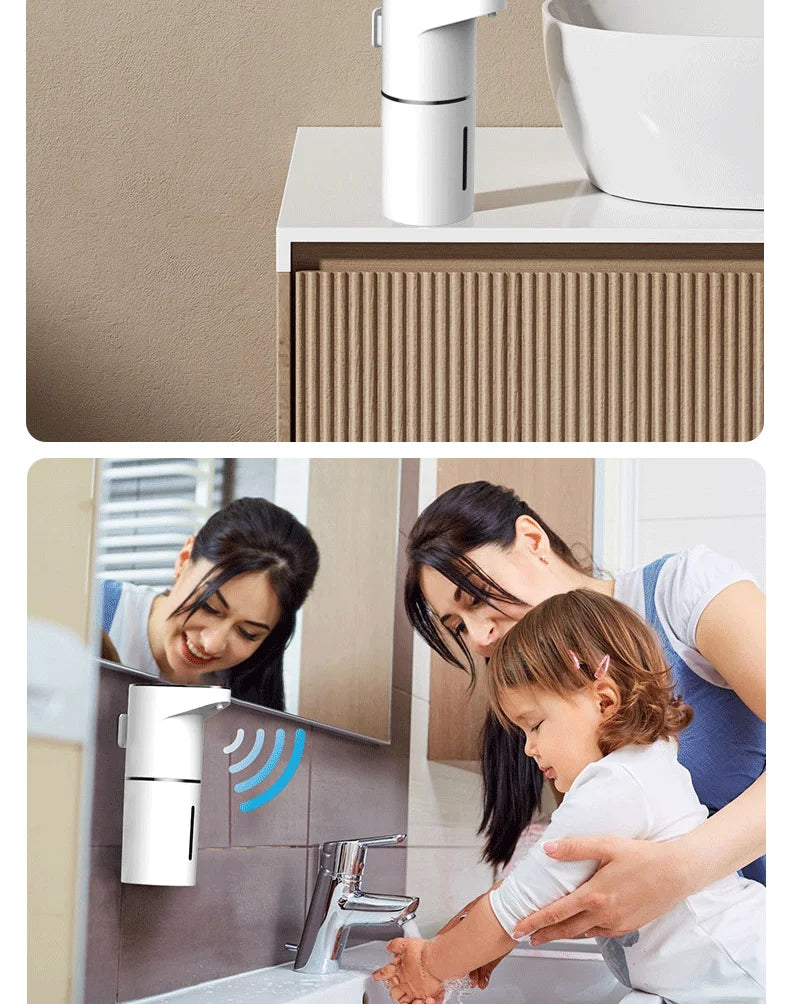 Touchless Automatic Soap Dispenser – 400ml Foam Dispenser with Type-C Charging