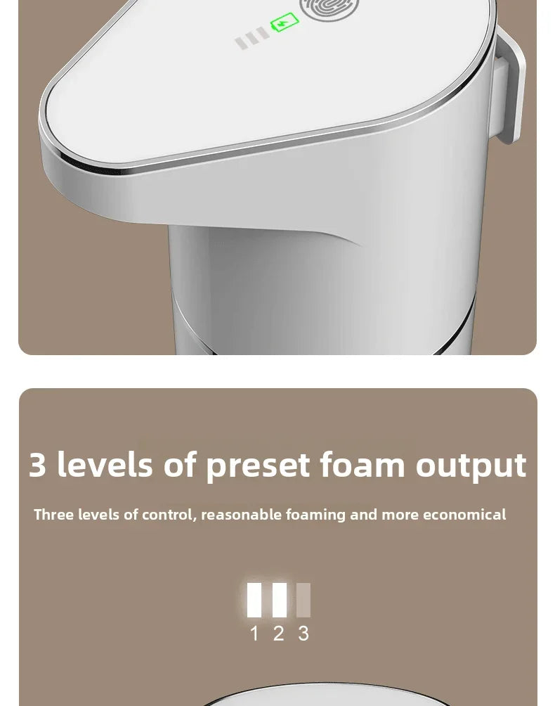 Touchless Automatic Soap Dispenser – 400ml Foam Dispenser with Type-C Charging