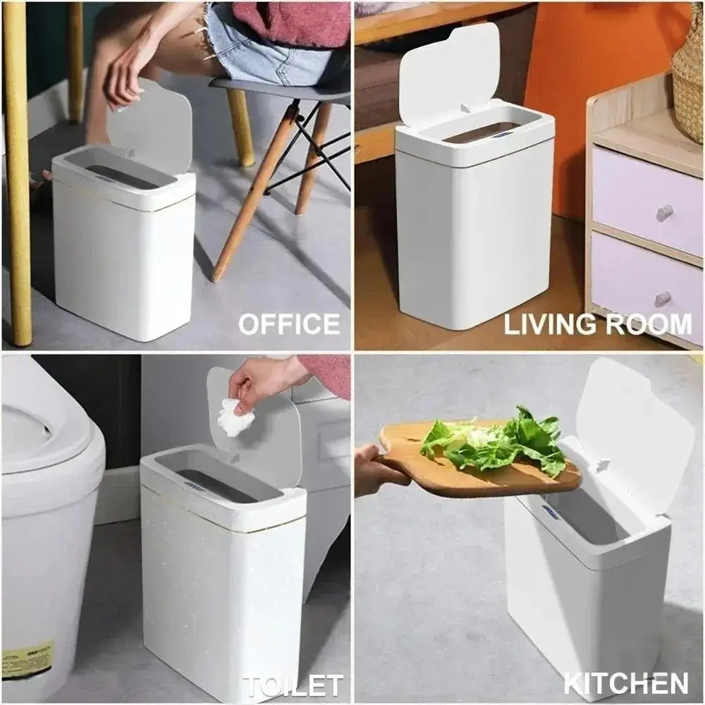 Touchless Smart Sensor Trash Can – 15L with Auto Bagging