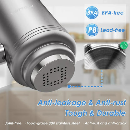 HOMEFISH Faucet Water Filter | Stainless Steel | NSF Certified | Reduces Lead & Chlorine